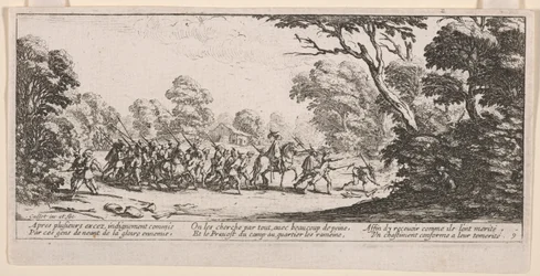 Discovery of the Malefactors, illustration from The Large Miseries of War