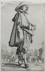 Gentleman Standing in Profile with Clasped Hands