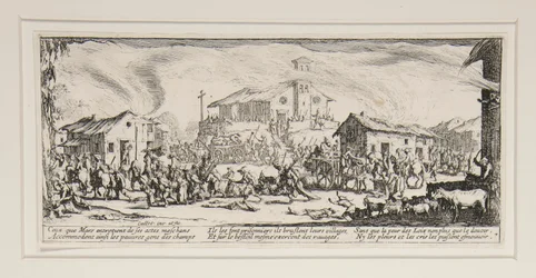 The Great Miseries of War: No. 7 - Pillage and Burning of D