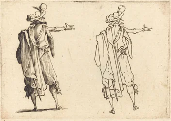 Man Seen from Behind with His Right Arm Extended