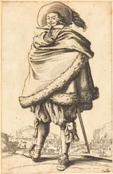 Noble Man Strapped in a Mantle Trimmed with Fur