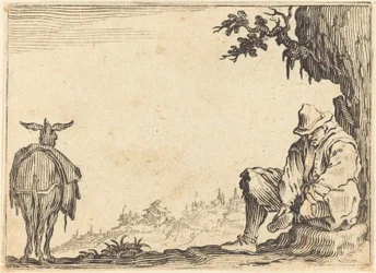 Peasant Removing His Shoe