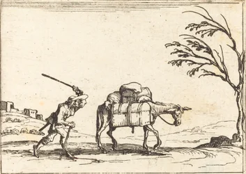 Peasant Whipping His Donkey