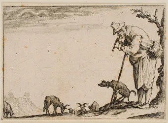 Shepherd Playing a Flute, from “The Caprices” (Florence Edition)