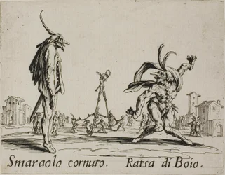 Smaraolo Cornuto - Ratsa di Boio, Plate 4 from Balli di Sfessania