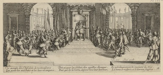 Distribution of pay, plate 18 from the series "The Miseries of War"