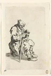 The Beggars: Beggar Sitting Down and Eating, c. 1623