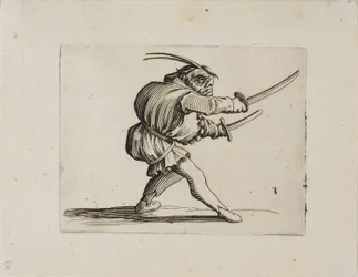 The Duelist with Two Swords, from Varie Figure Gobbi