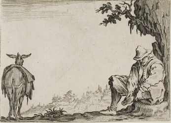 The Peasant Removing his Shoes, from The Caprices