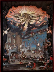 The temptation of Saint Anthony the Great. Painting by Jacques Callot