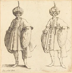 Two Turks Dressed in Turbans with a Plume