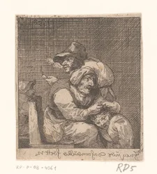 Old Woman Delousing a Child