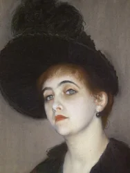 Portrait of Marie Blanche Vasnier (detail)