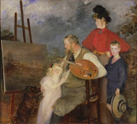 The Painter Thaulow and his Children, or The Thaulow Family, 1895