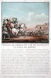 Charles de Crequi (c.1575-1637) is Killed During the Liberation of the Town of Breme, Engraved by Jean Baptiste Morret