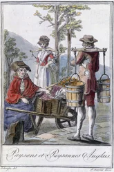 English Peasants - in Encyclopedia of Travels by Grasset St Sauveur, ed. 1796