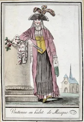 Venetian in Masked Costume - in 