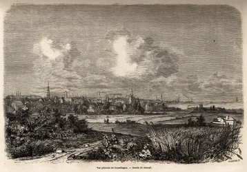 General view of Copenhagen, illustration for J.M. Dargaud