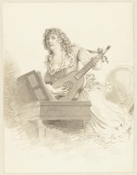 Lady Playing a Guitar