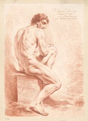Seated Male Nude, Seen from the Back (1st Prize 1783)