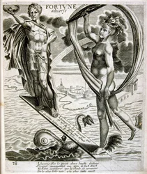 17th century engraved illustration from a collection of proverbs by Jacques Lagniet