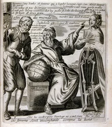 17th Century Engraved Illustration from a Collection of Proverbs