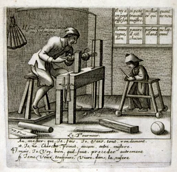 17th Century Engraved Illustration from a Collection of Proverbs