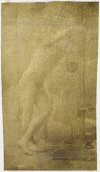 Study of a Male Nude Model, Standing and Leaning Against an Easel, in the Studio of Jacques de Lalaing