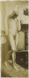 Study of a Male Nude Model, Standing, in the Studio of Jacques de Lalaing