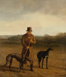 Portrait of Lord Rivers with Two Greyhounds, c.1825
