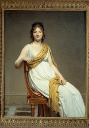 Portrait of Madame Raymond Verninac (1780-1827) Sister of Eugene Delacroix Painting by Jacques Louis David (1748-1825) 1799. Musee du Louvre, Paris
