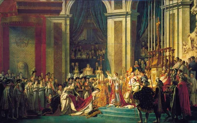 The Coronation of Napoleon at Notre-Dame de Paris on 2nd December 1804