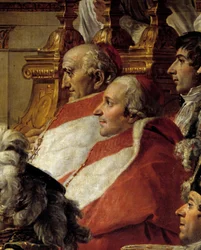The Rite of Napoleon. Detail Depicting the Cardinals and Jean Baptiste Jules Bernadotte During the Coronation of Emperor Napoleon I and Empress Josephine at Notre-Dame de Paris on December 2