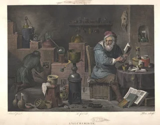 The Alchemist after Painting by David Teniers