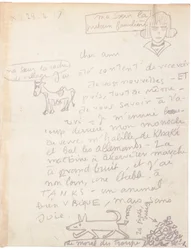 Autograph letter with drawings
