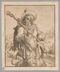 A Huntsman with a Dead Hare and a Dog (Study for "Terra")