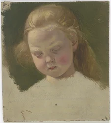 Little girl with long hair