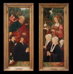 Donor Figures with St. Peter with Key