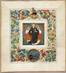 Saint Benedict, initial 