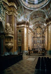 Inside view of the Benedictine Church of Melk, Melk, Austria