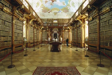 View of the library of Melk Abbey