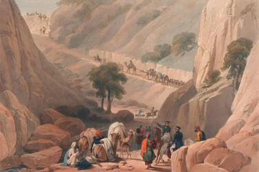 The Troops Emerging from the Narrow Part of the Defile in the Koojah Pass