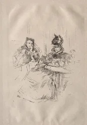 Afternoon Tea, Mrs. Phillips and Mrs. Charles Whibley