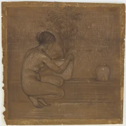 Crouching Figure (Study for The White Symphony: Three Girls)
