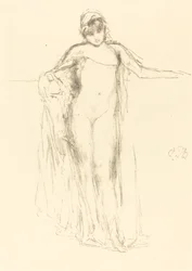 Draped Model, Standing, 1893