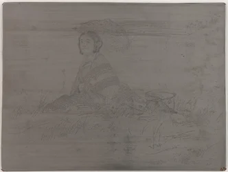 En Plein Soleil. Uncancelled plate from Twelve Etchings from Nature The French Set