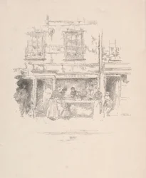 Maunders Fish Shop, Chelsea, 1890
