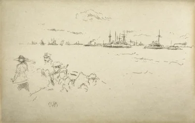 Monitors, from a set of twelve etchings entitled The Naval Review