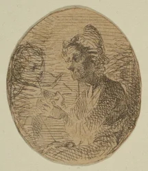 Old Woman and Child in Oval from Sketches on the Coast Survey Plate
