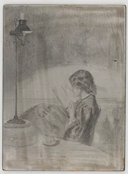 Reading by Lamplight